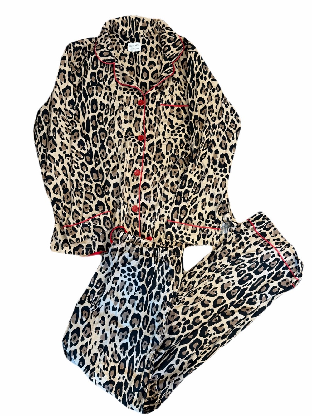 Bed Head Pjs x Trina Turk size Medium Cheetah Animal Print Pajama Set